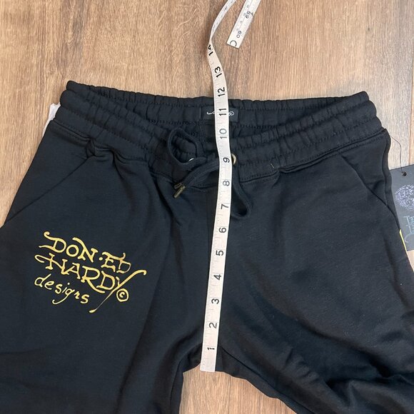 NEW Ed Hardy Tiger Tattoo Wide Leg Black Jogger Sweatpants Y2K - Picture 12 of 12